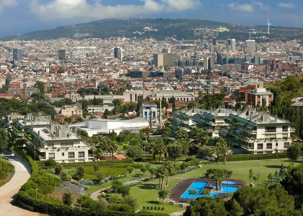 Exterior view of Flat for rent in Barcelona  with Private garden, Parquet flooring and Terrace