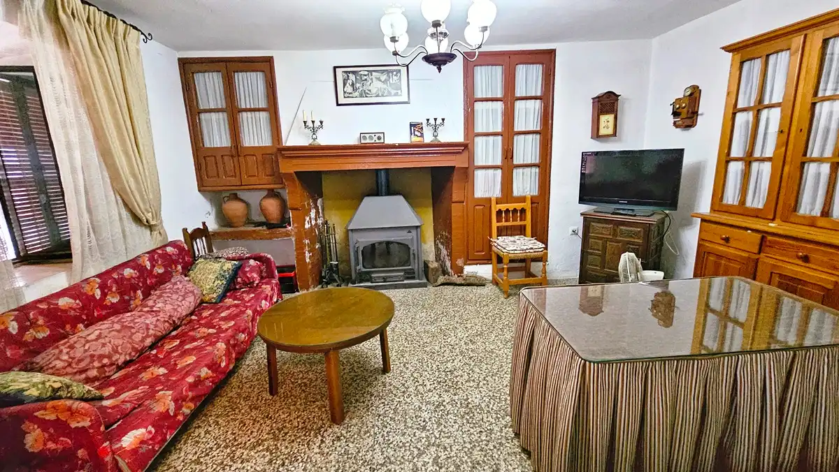 Sala d'estar de Casa o xalet en venda en Almonaster la Real amb Jardí privat, Terrassa i Traster
