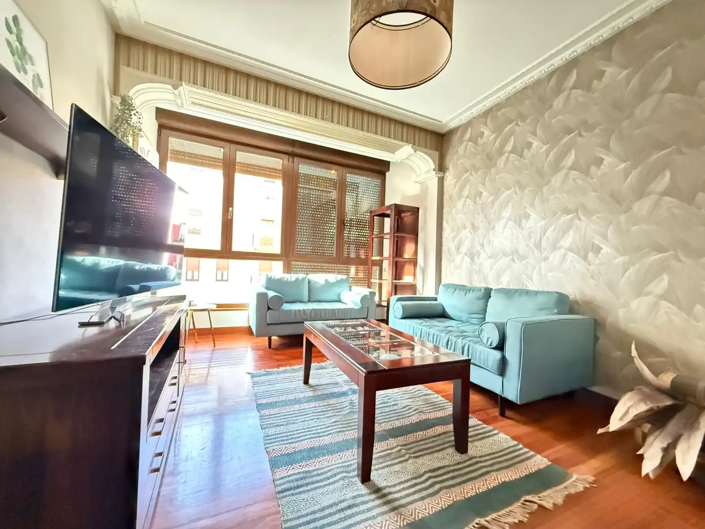 Sala d'estar de Pis en venda en Portugalete amb Calefacció i Moblat