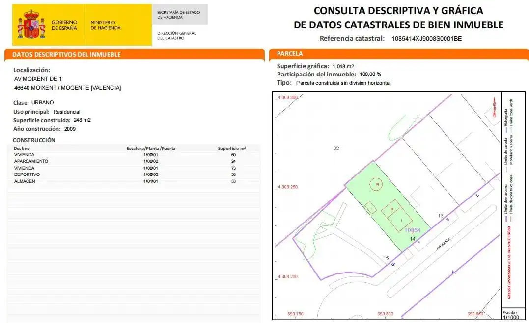Casa o xalet en venda en Mogente / Moixent amb Aire condicionat, Calefacció i Jardí privat