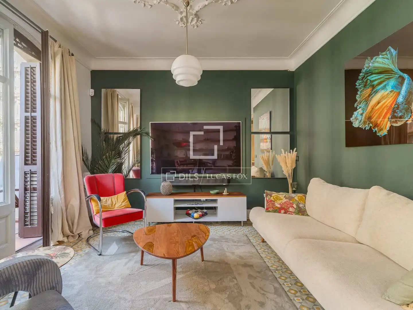 Sala de estar de Piso en venta en Barcelona con Aire acondicionado, Terraza y Balcón