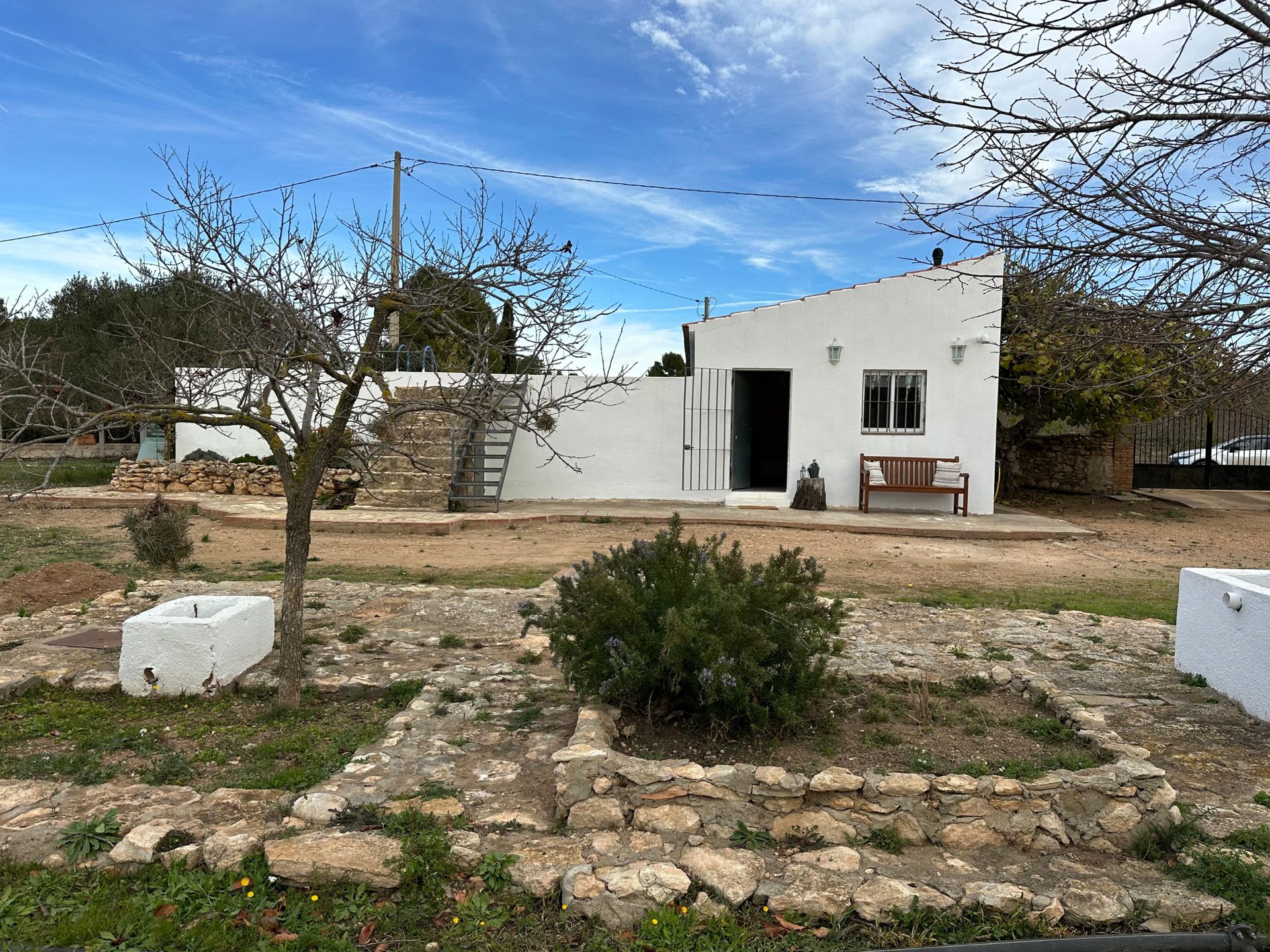 Vista exterior de Finca rústica en venda en El Pla de Santa Maria amb Calefacció, Jardí privat i Traster