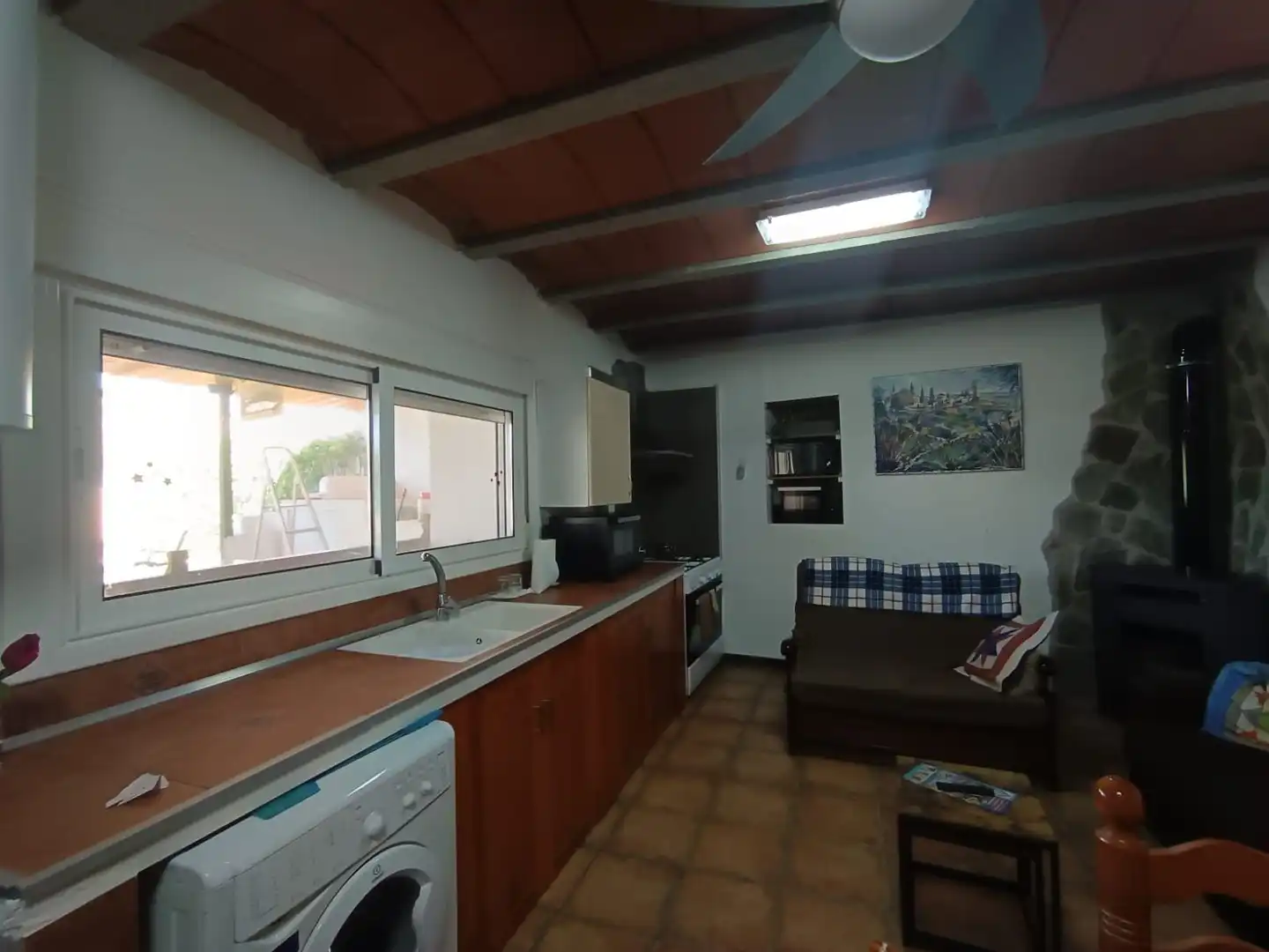 Cocina de Finca rústica en venta en Monzón con Calefacción, Jardín privado y Terraza