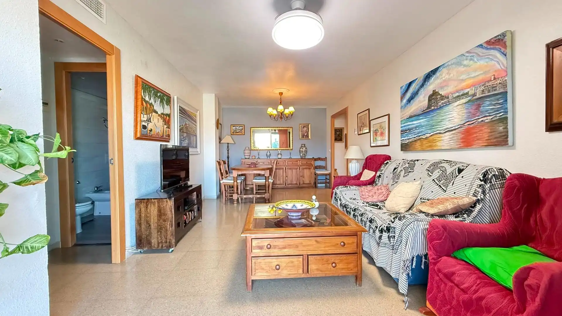 Living room of Flat for sale in Águilas  with Air Conditioner, Storage room and Furnished