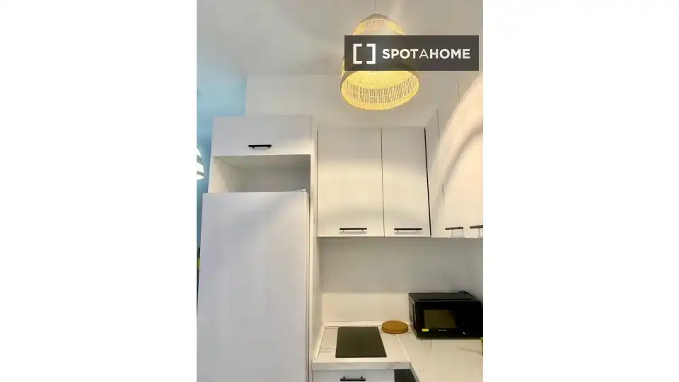 Cocina de Piso para compartir en Madrid con Aire acondicionado, Calefacción y Amueblado
