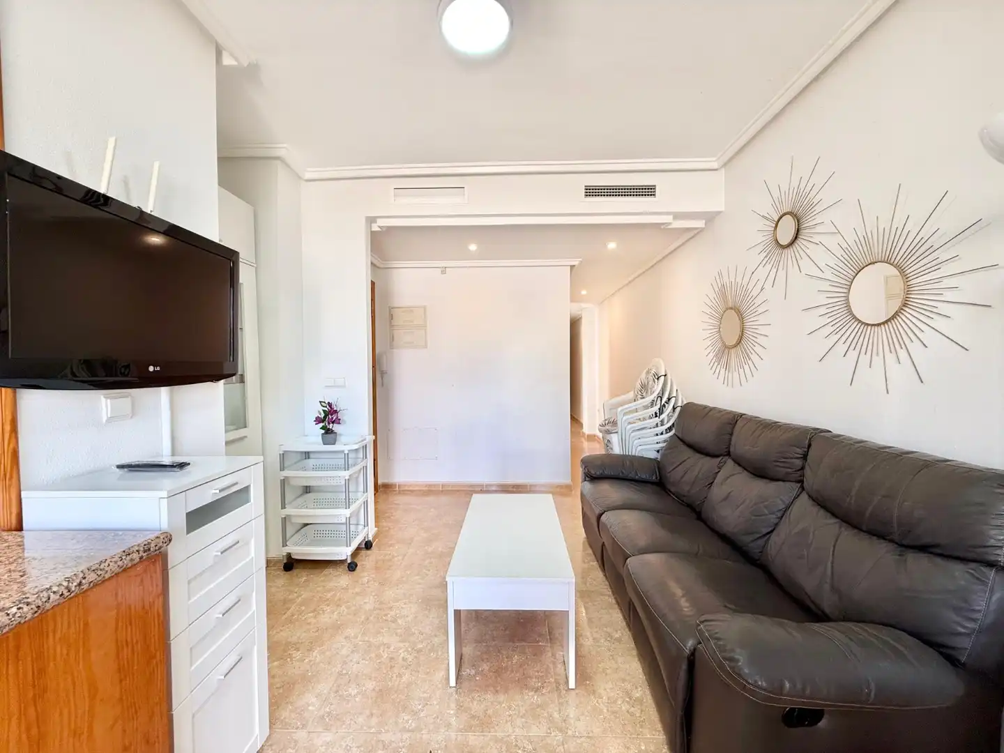 Sala de estar de Apartamento de alquiler en Guardamar del Segura con Aire acondicionado, Calefacción y Amueblado