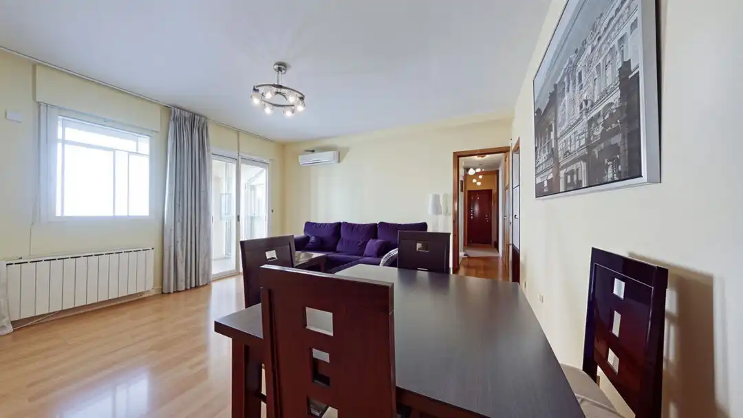 Wohnzimmer von Wohnung zur Miete in Madrid mit Klimaanlage, Heizung und Terrasse