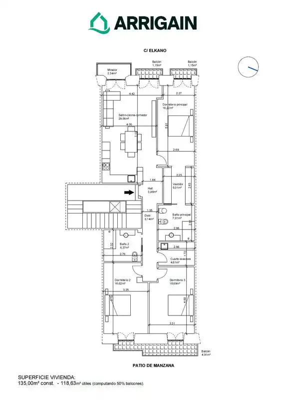 Piso en venta en Donostia - San Sebastián  con Calefacción, Terraza y Trastero