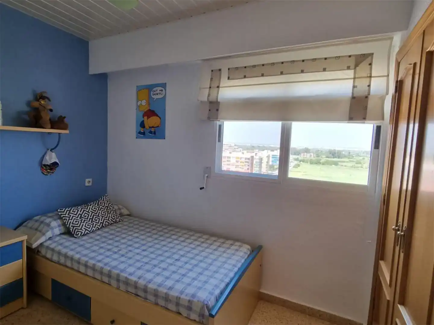 Dormitori de Apartament de lloguer en El Puig de Santa Maria amb Aire condicionat, Jardí privat i Terrassa