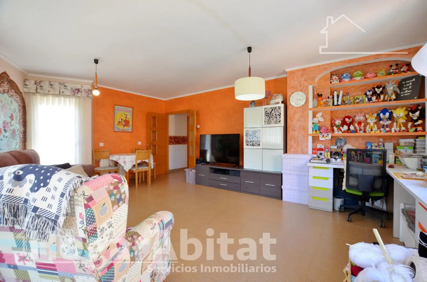 Sala de estar de Piso en venta en Tavernes de la Valldigna con Trastero