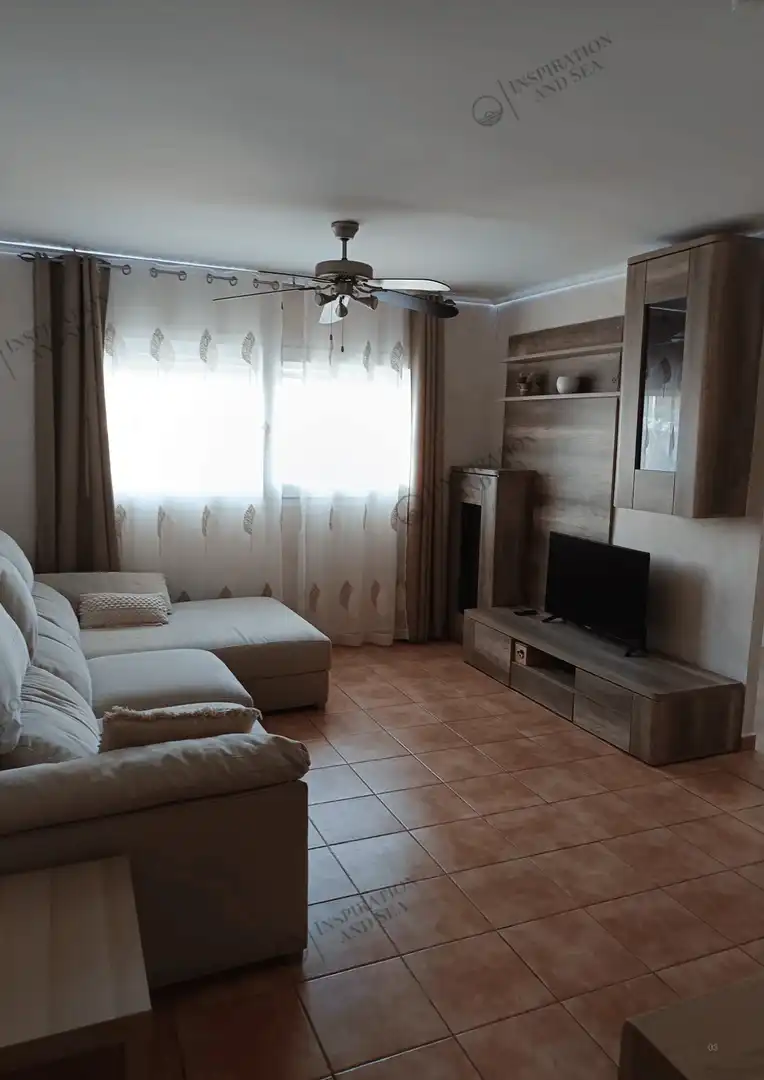 Sala de estar de Piso de alquiler en Santa Eulària des Riu con Aire acondicionado, Terraza y Amueblado