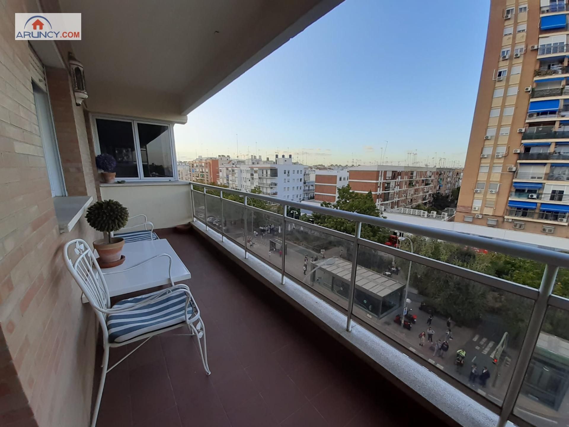 Balcony of Flat for sale in  Sevilla Capital  with Heating, Parquet flooring and Terrace