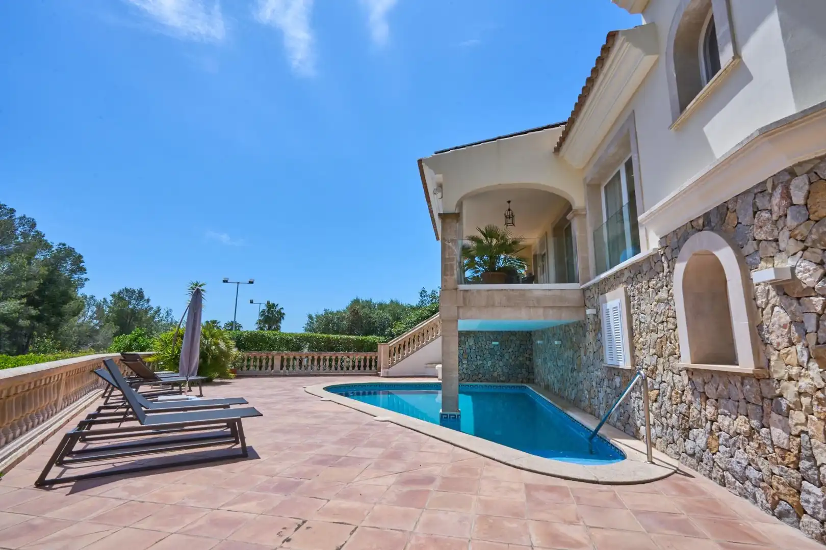 Piscina de Casa o xalet en venda en  Palma de Mallorca amb Aire condicionat, Jardí privat i Parquet