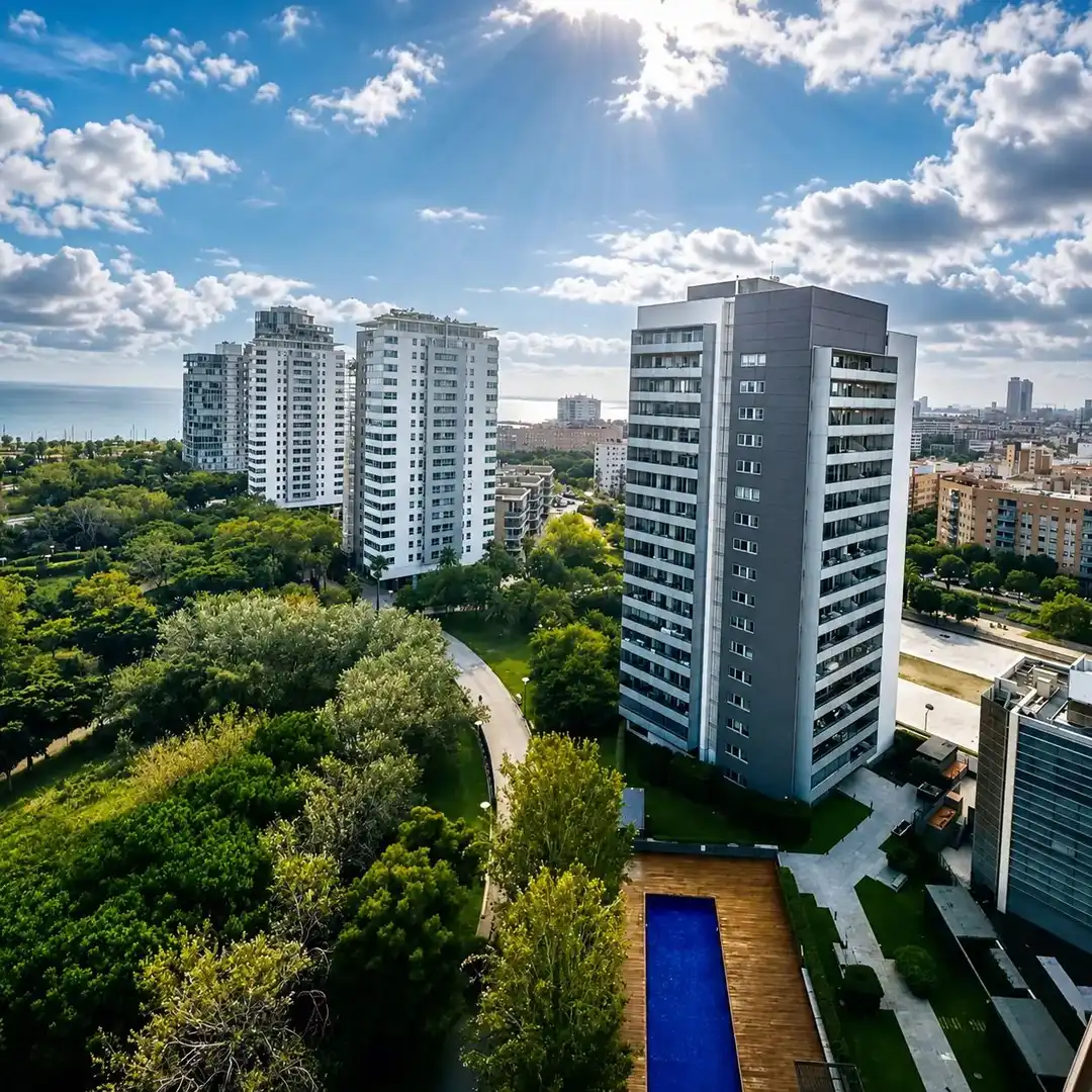 Außenansicht von Wohnung zum Verkauf in Barcelona mit Klimaanlage, Terrasse und Möbliert