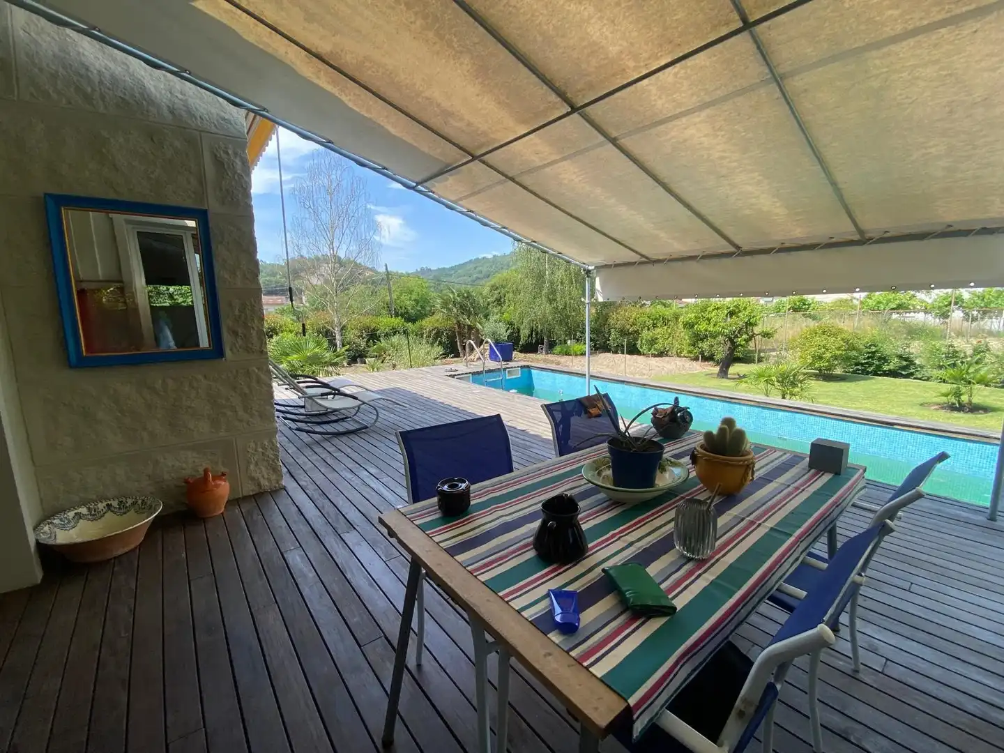 Terrassa de Casa o xalet en venda en Leiro amb Aire condicionat, Calefacció i Jardí privat