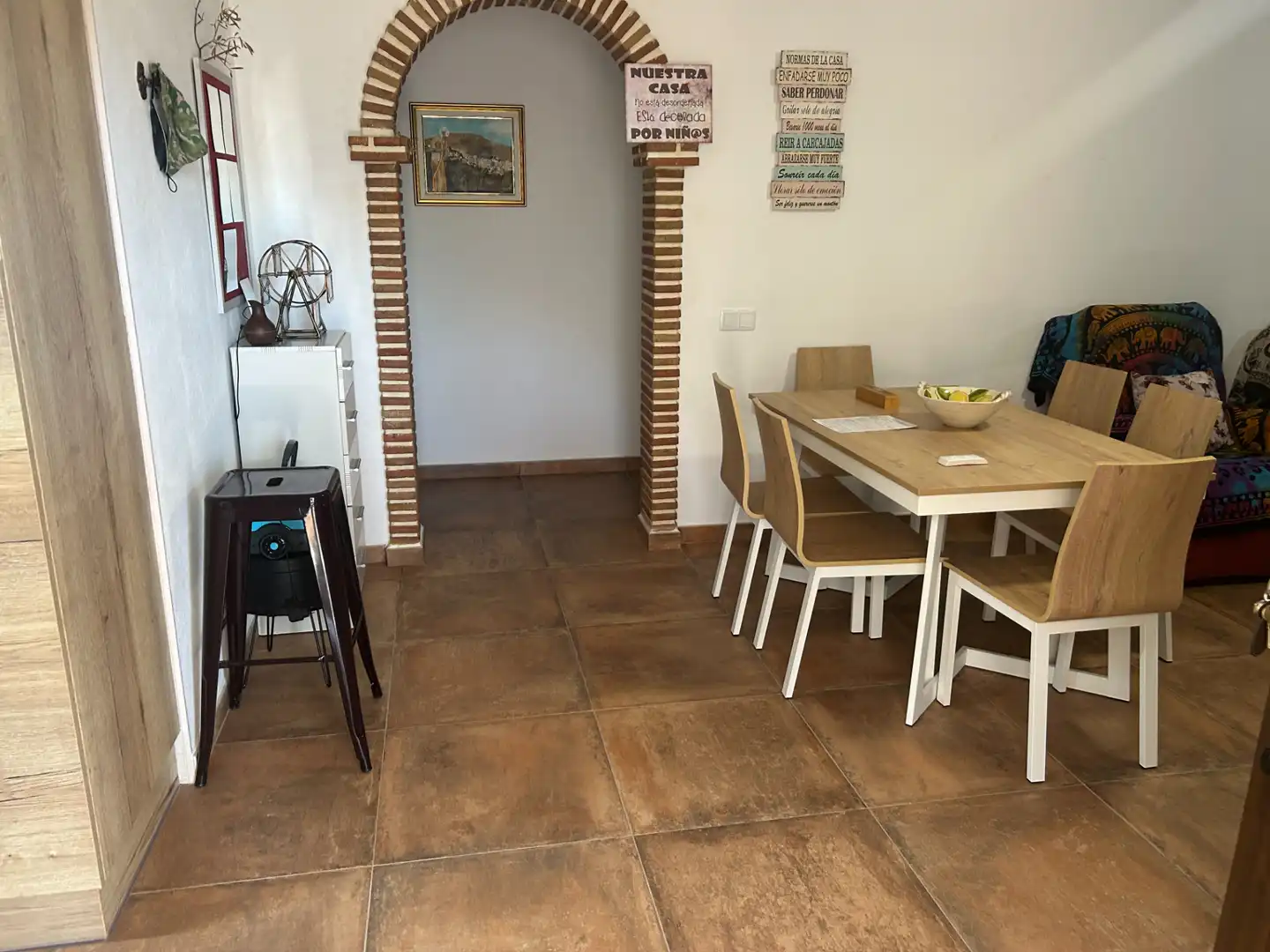 Esszimmer von Country house zur Miete in Vélez-Málaga mit Klimaanlage, Heizung und Terrasse