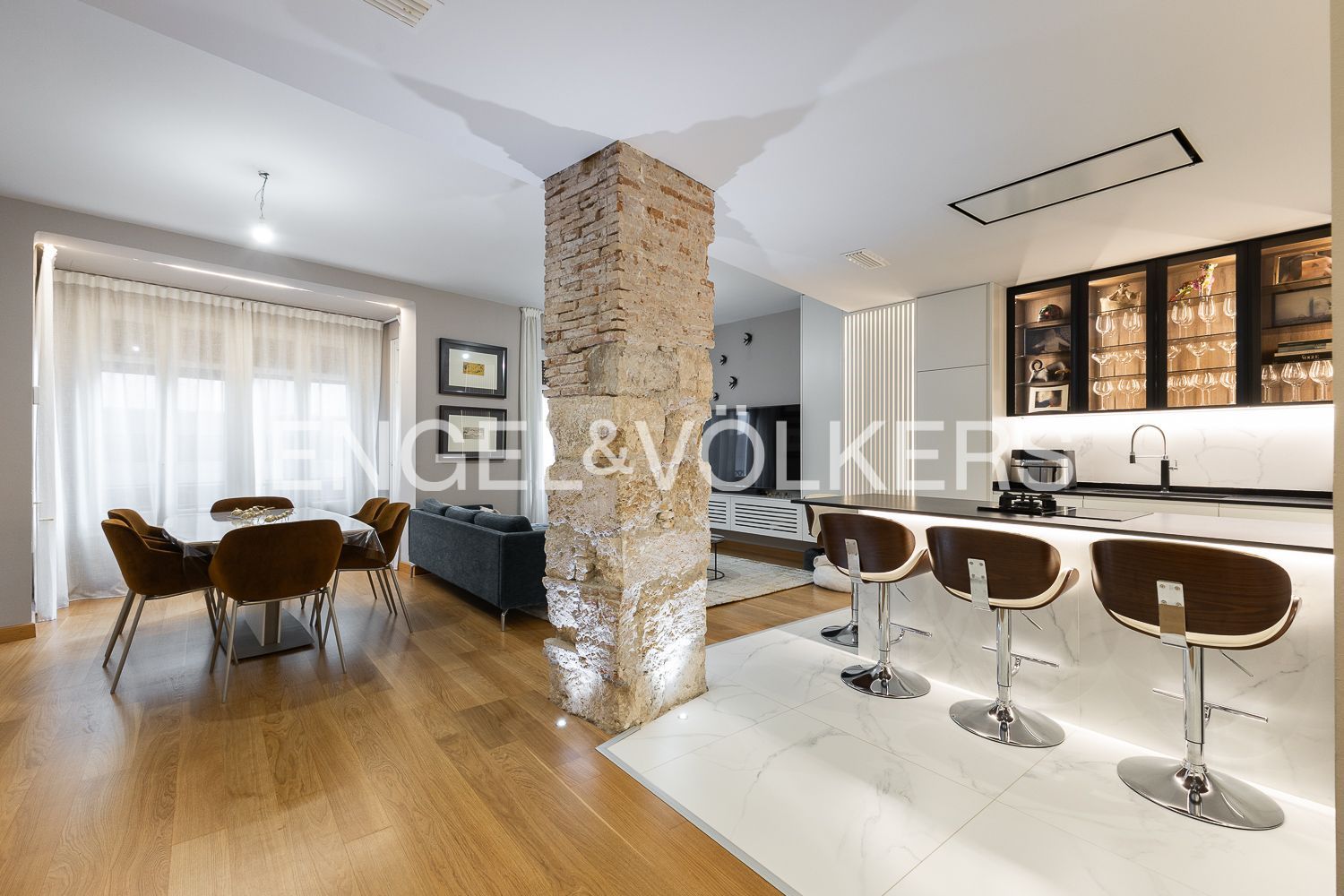 Sala de estar de Apartamento en venta en  Valencia Capital con Aire acondicionado, Calefacción y Parquet