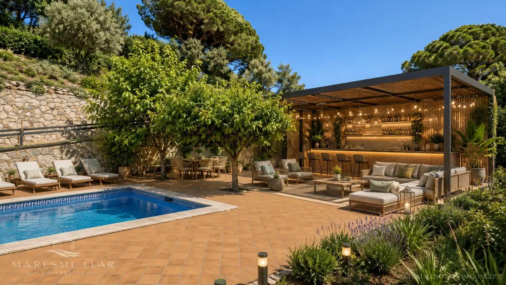 Terrassa de Casa o xalet en venda en Sant Pol de Mar amb Jardí privat i Piscina