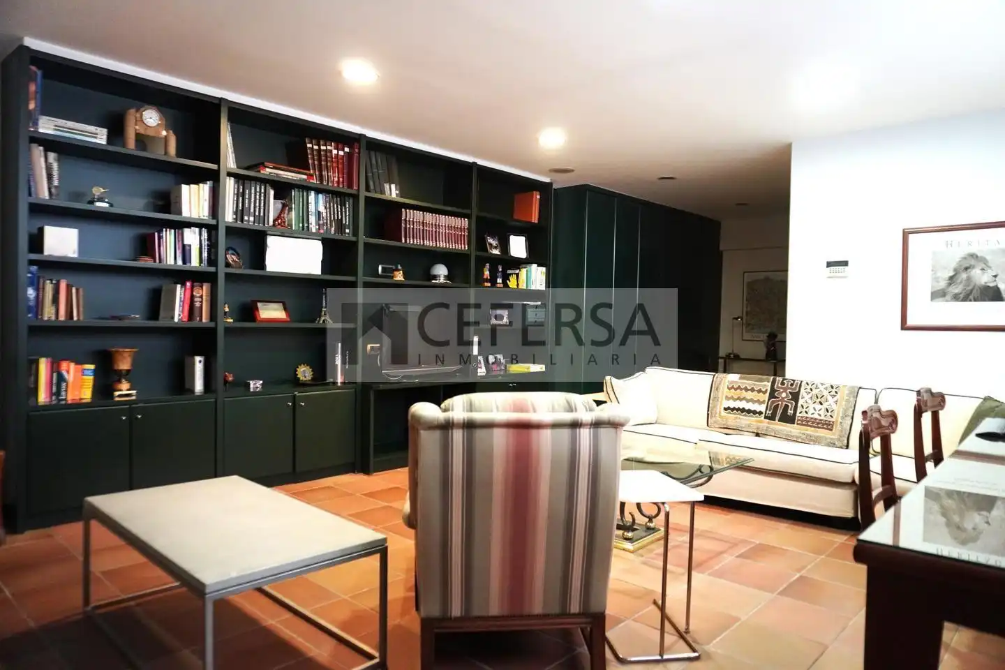 Sala d'estar de Casa o xalet en venda en Barcelona amb Aire condicionat, Jardí privat i Terrassa