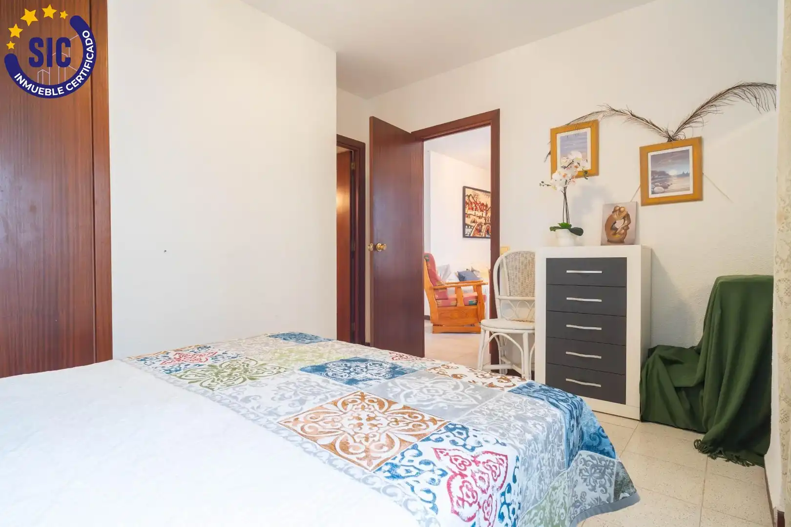 Dormitori de Apartament en venda en Oropesa del Mar / Orpesa amb Terrassa, Moblat i Piscina comunitària