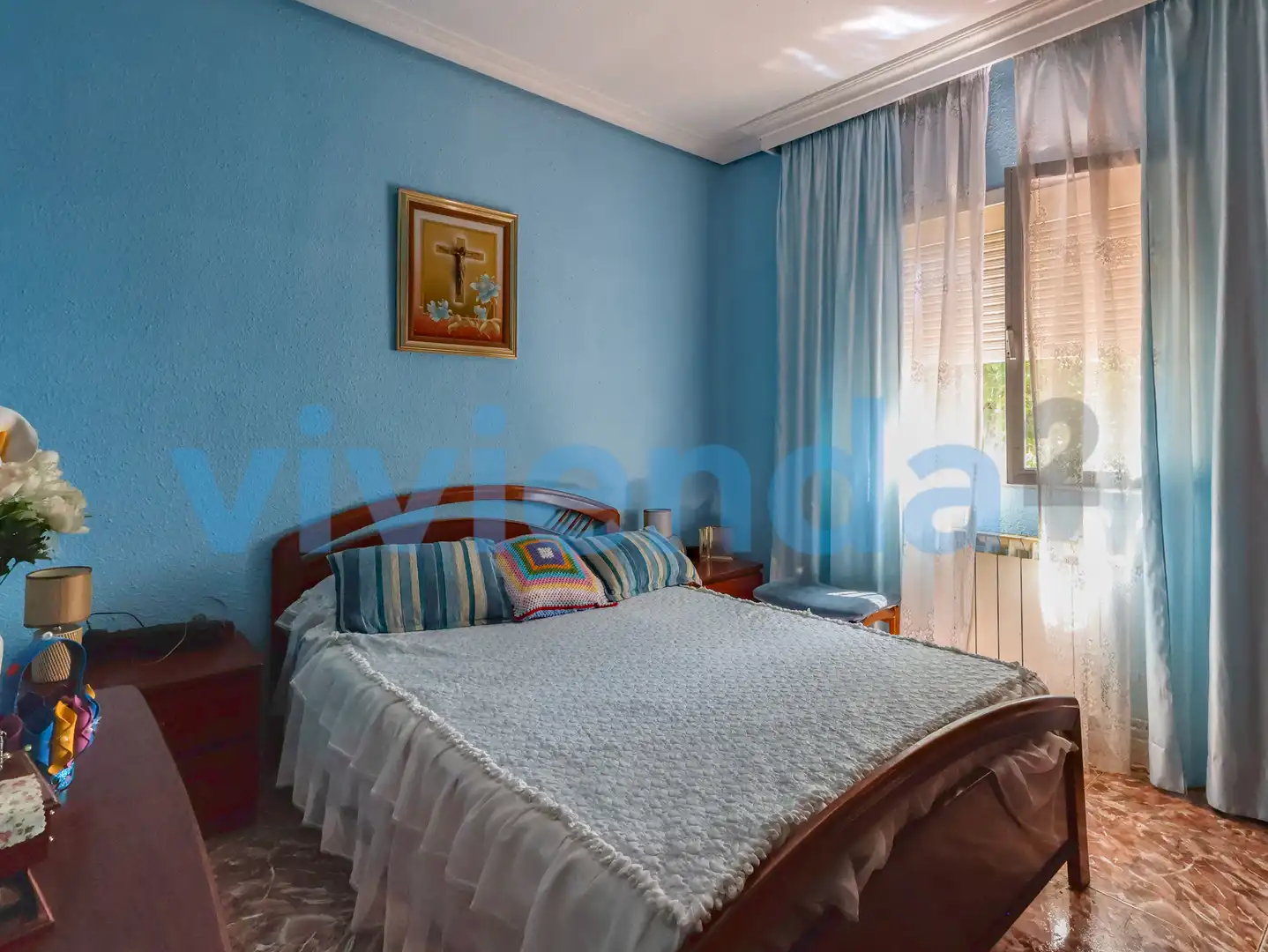 Bedroom of Flat for sale in Madrid  with Heating, Terrace and Furnished