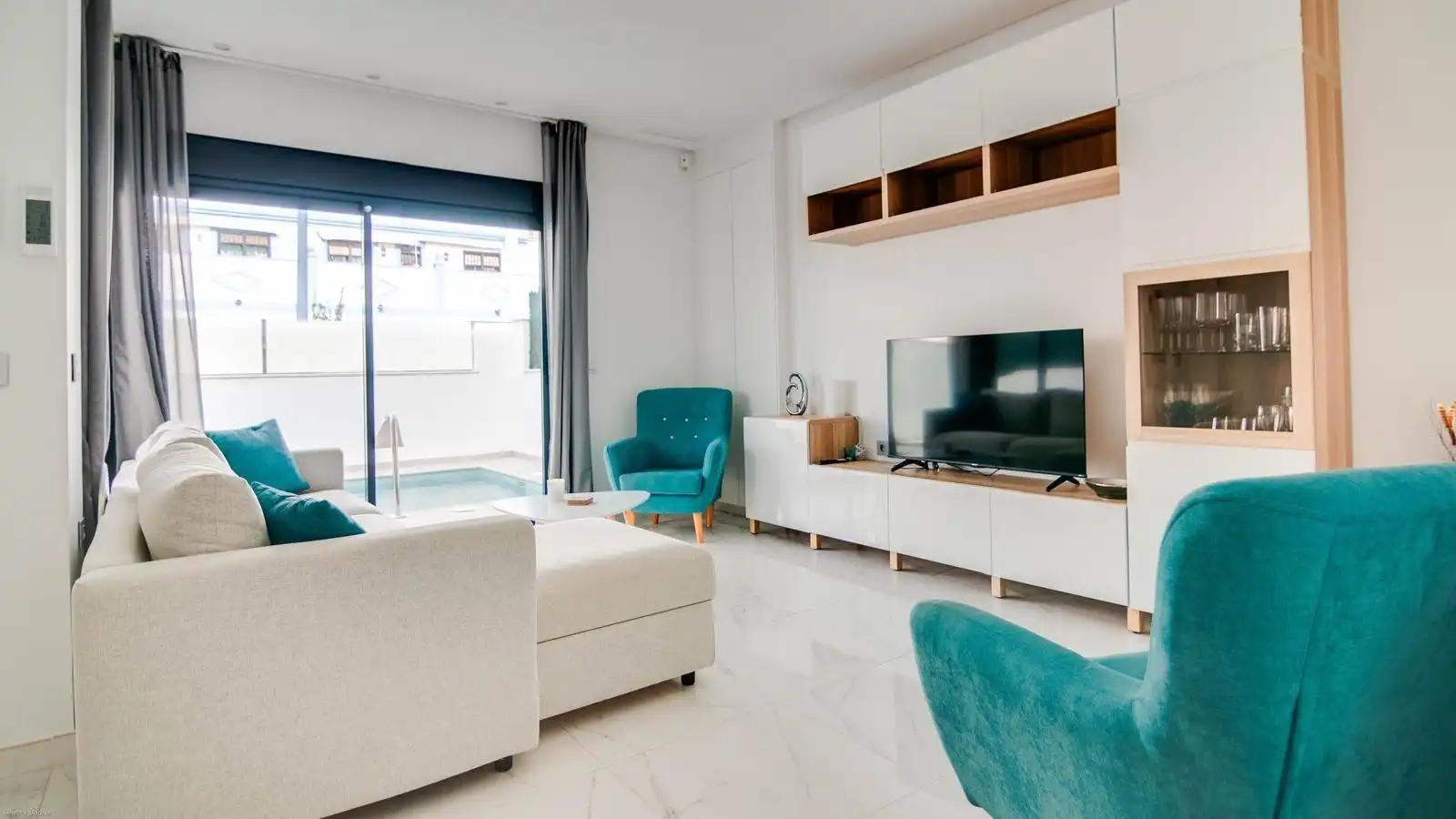 Sala d'estar de Casa o xalet en venda en San Javier amb Aire condicionat, Calefacció i Jardí privat