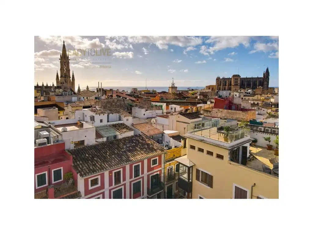 Außenansicht von Dachboden zum Verkauf in  Palma de Mallorca mit Klimaanlage, Ofen und Balkon