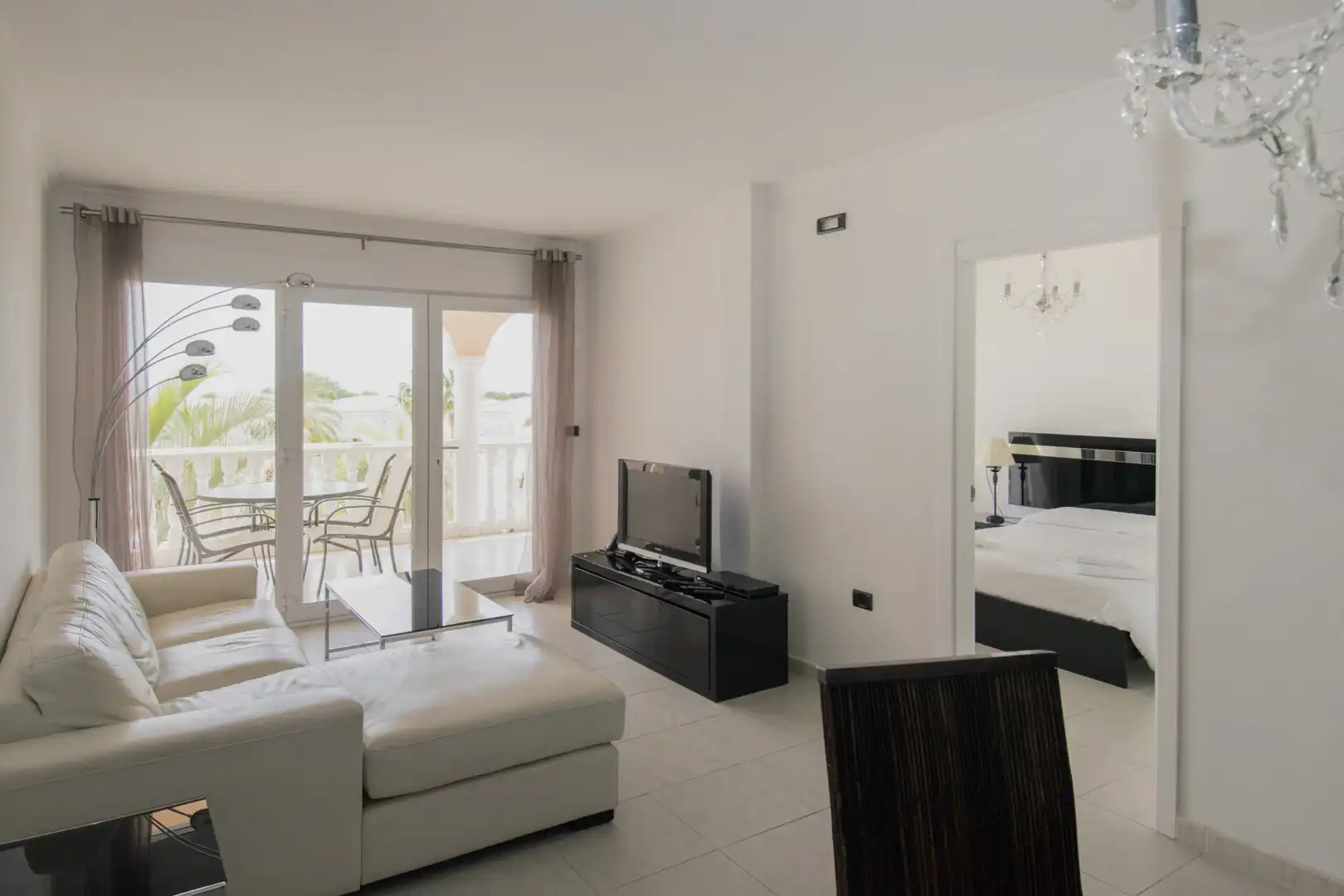 Sala de estar de Apartamento en venta en Benissa con Calefacción, Terraza y Piscina