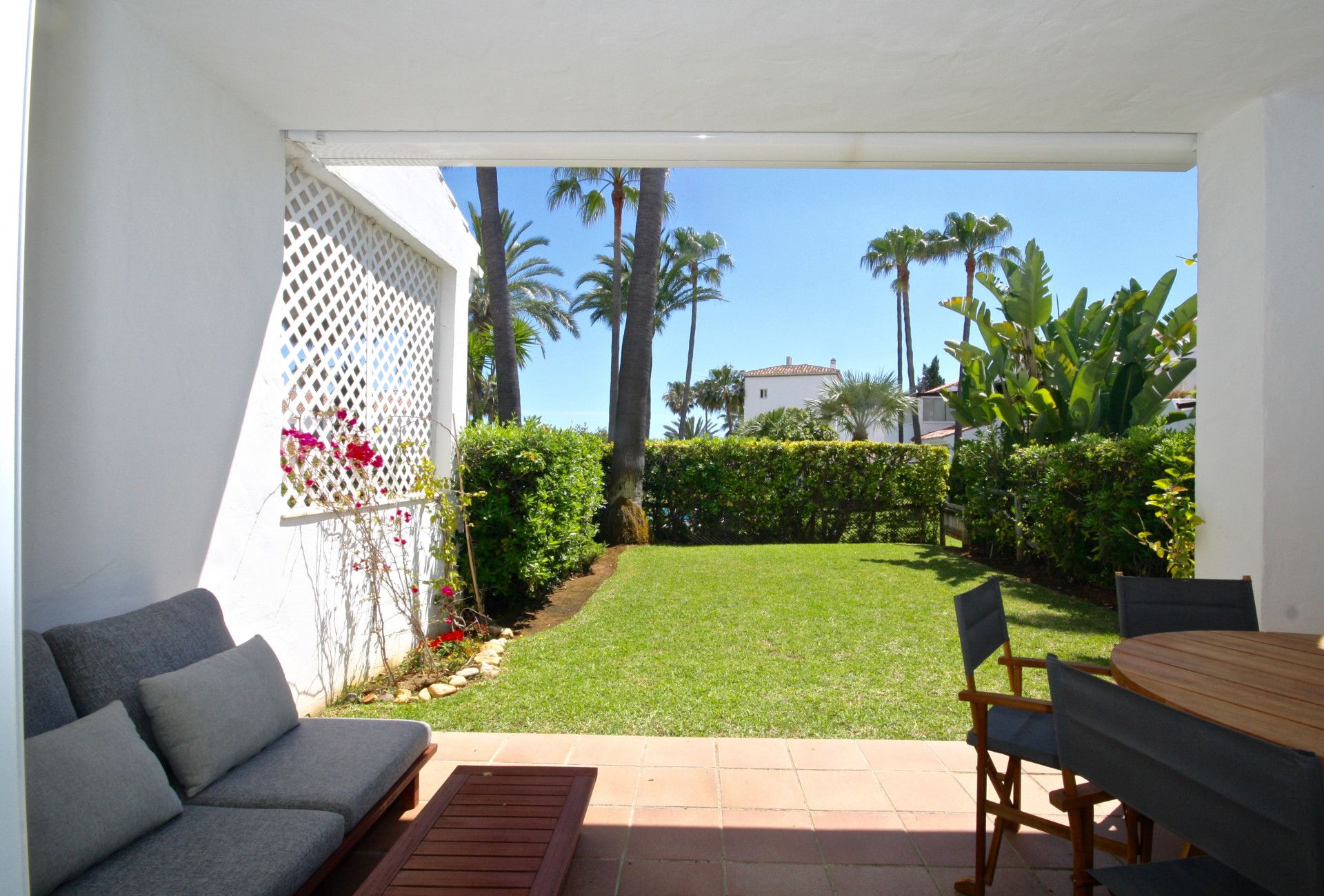 Garden of Single-family semi-detached to rent in Marbella  with Air Conditioner, Heating and Private garden