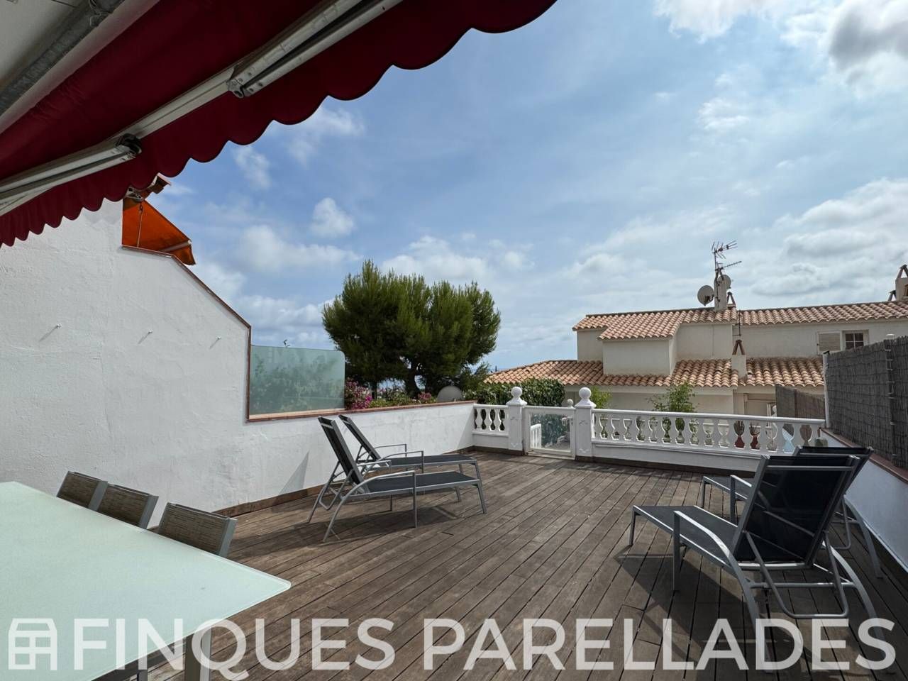 Terrassa de Casa adosada en venda en Sitges amb Aire condicionat, Calefacció i Jardí privat