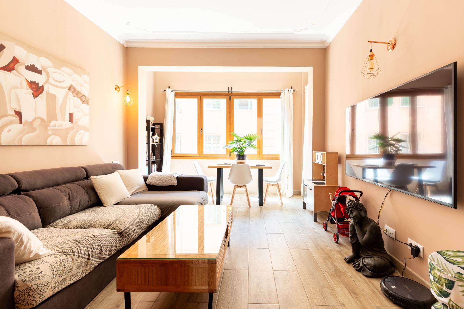 Sala de estar de Apartamento en venta en  Palma de Mallorca con Aire acondicionado, Calefacción y Terraza