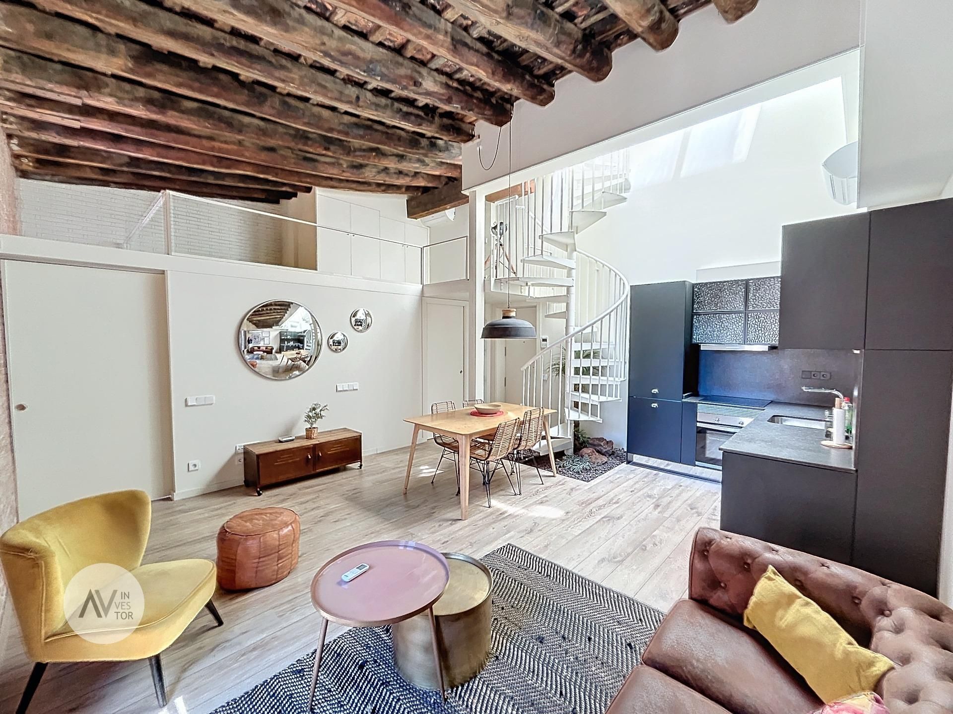 Sala d'estar de Àtic en venda en  Barcelona Capital amb Aire condicionat, Calefacció i Jardí privat