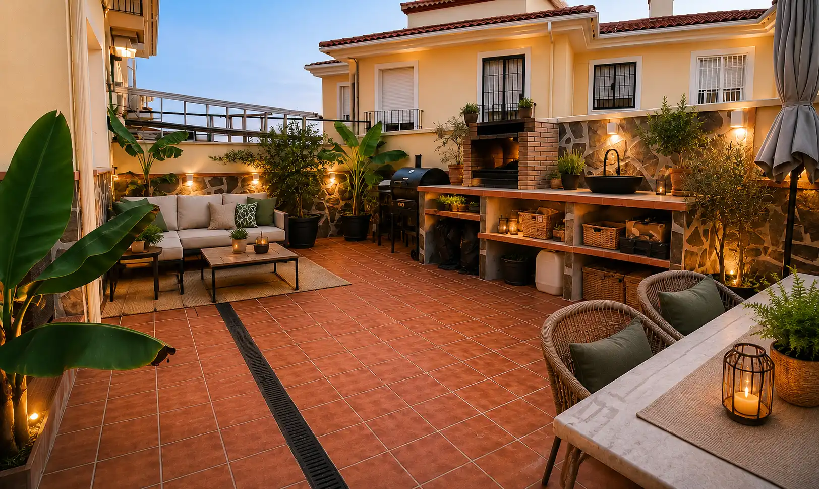 Terraza de Casa adosada en venta en Málaga con Jardín privado, Terraza y Balcón