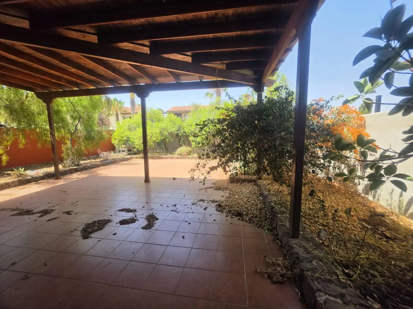 Terrassa de Casa o xalet en venda en La Oliva amb Jardí privat