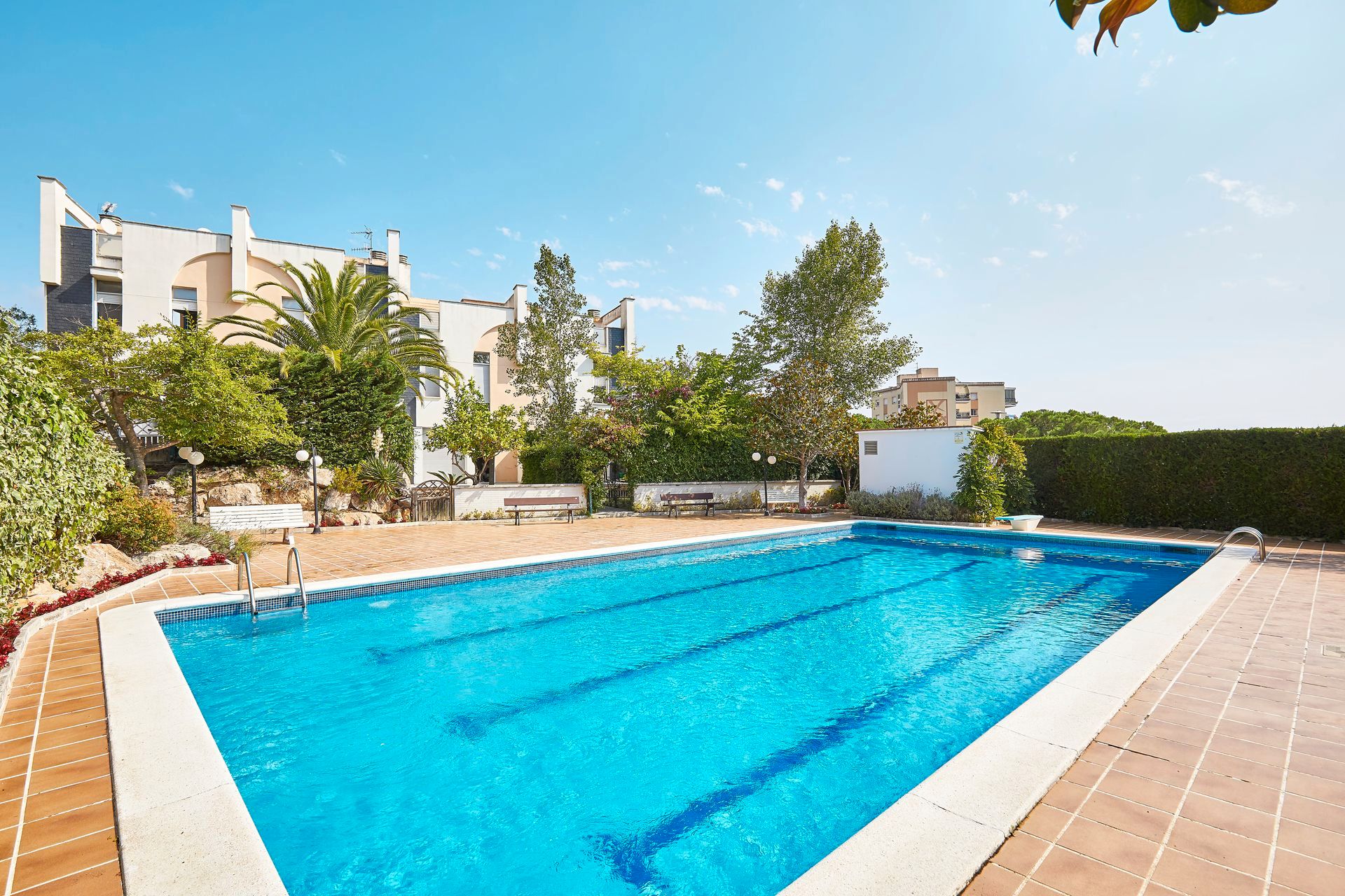 Piscina de Casa adosada en venda en Castell-Platja d'Aro amb Calefacció, Terrassa i Piscina comunitària