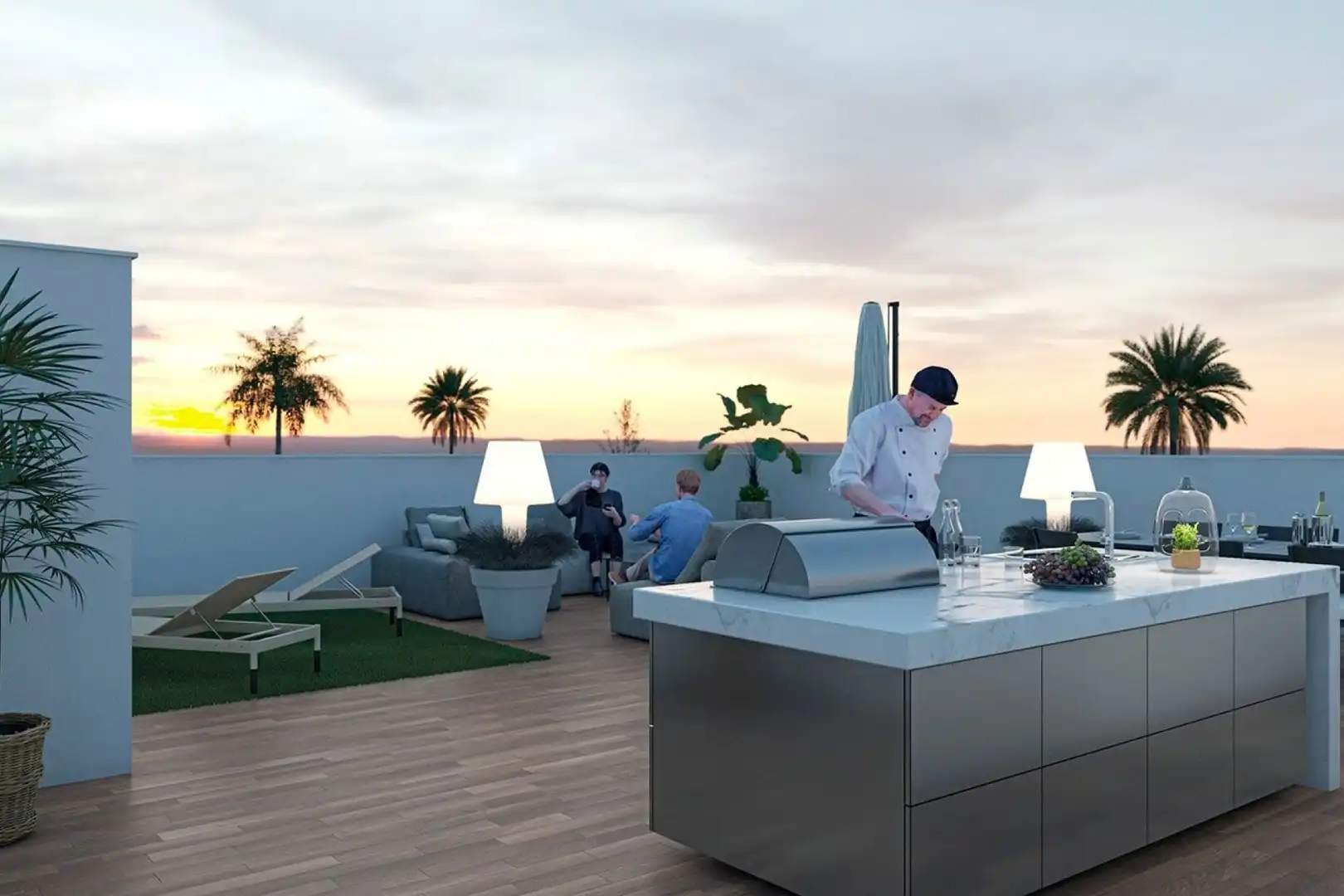 Terrasse von Wohnung zum Verkauf in Murcia mit Klimaanlage, Privatgarten und Terrasse