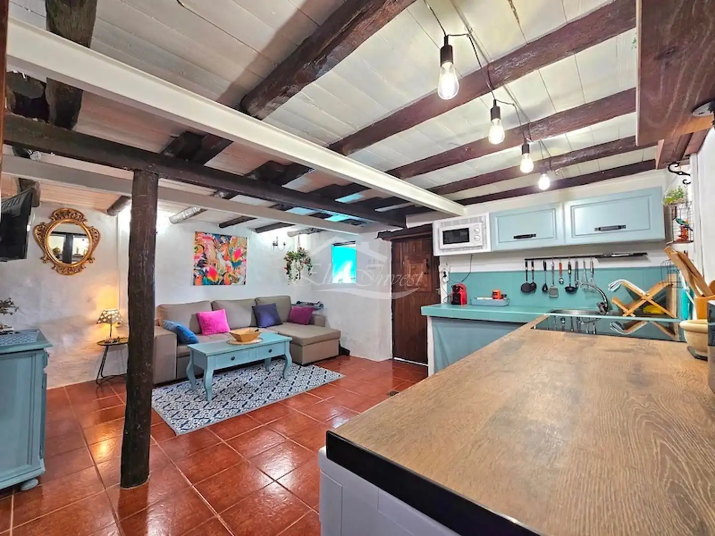 Sala d'estar de Casa o xalet en venda en Granadilla de Abona amb Aire condicionat, Moblat i Rentadora