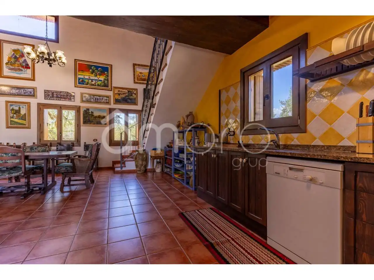 Cocina de Finca rústica en venta en Vilallonga del Camp con Calefacción, Jardín privado y Terraza