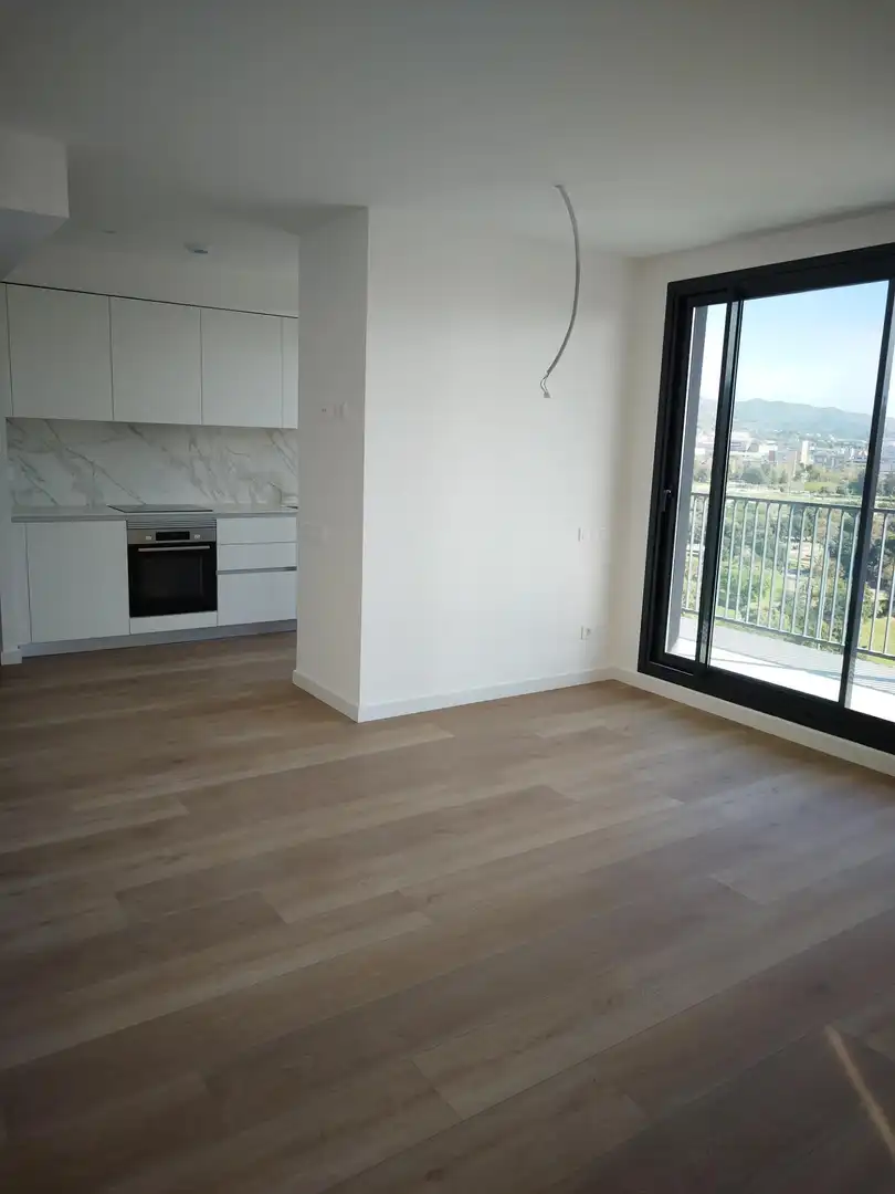 Schlafzimmer von Wohnung zur Miete in Badalona mit Klimaanlage, Parkett und Abstellraum