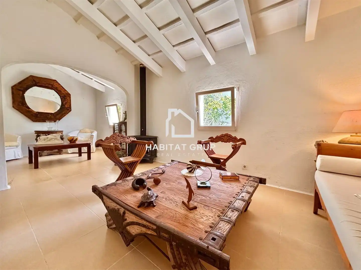 Wohnzimmer von Haus oder Chalet zum Verkauf in Sant Lluís mit Klimaanlage, Heizung und Privatgarten