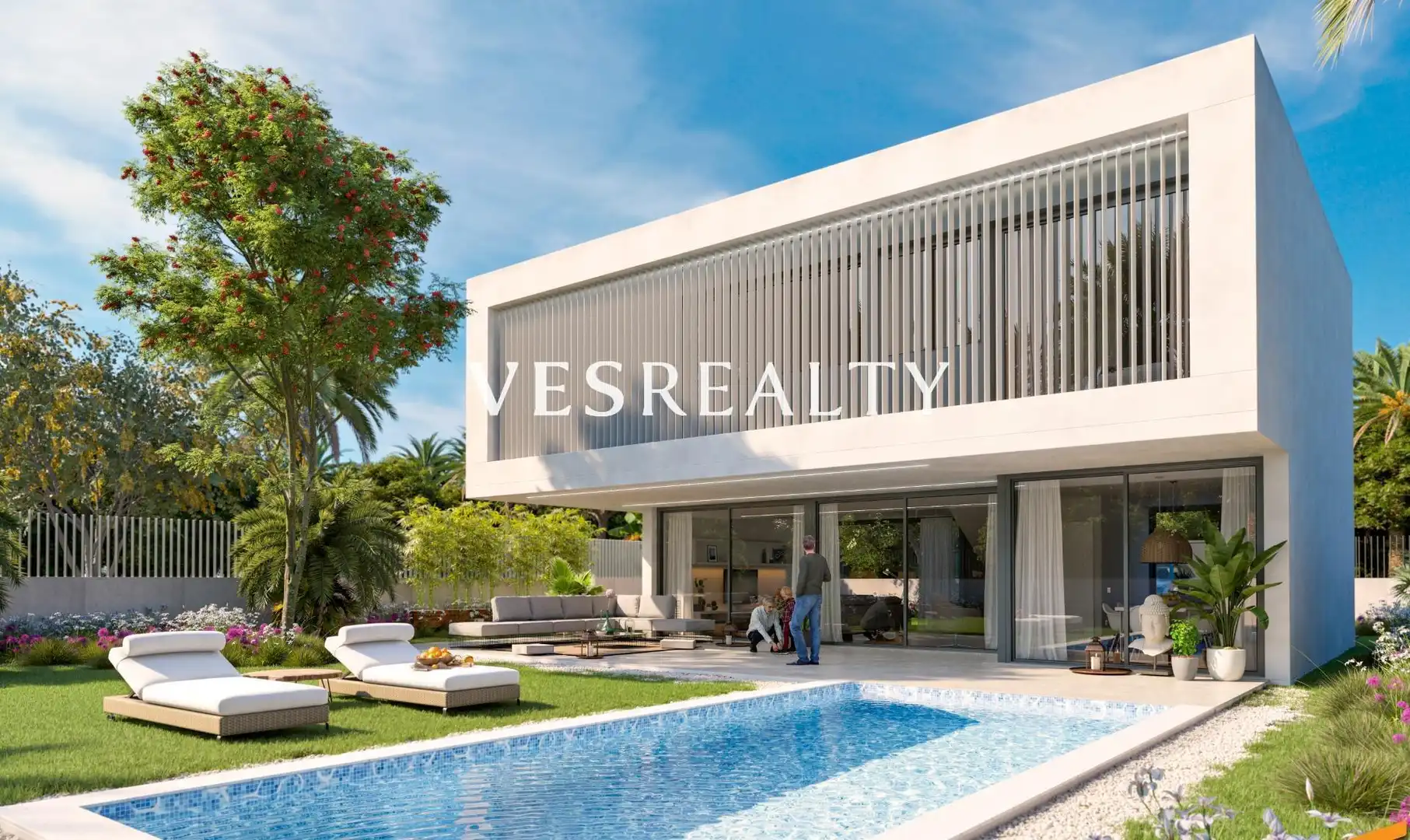 Vista exterior de Casa o xalet en venda en San Fulgencio amb Aire condicionat, Jardí privat i Terrassa