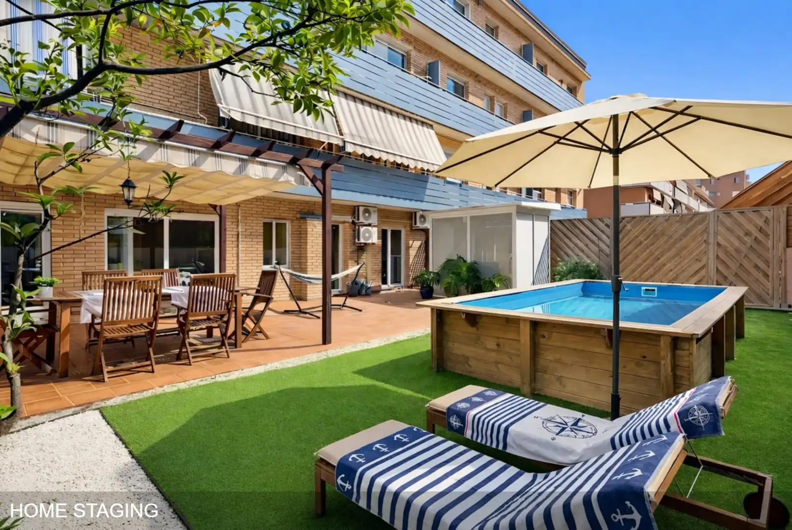 Terrasse von Wohnung zum Verkauf in Mataró mit Klimaanlage, Heizung und Privatgarten