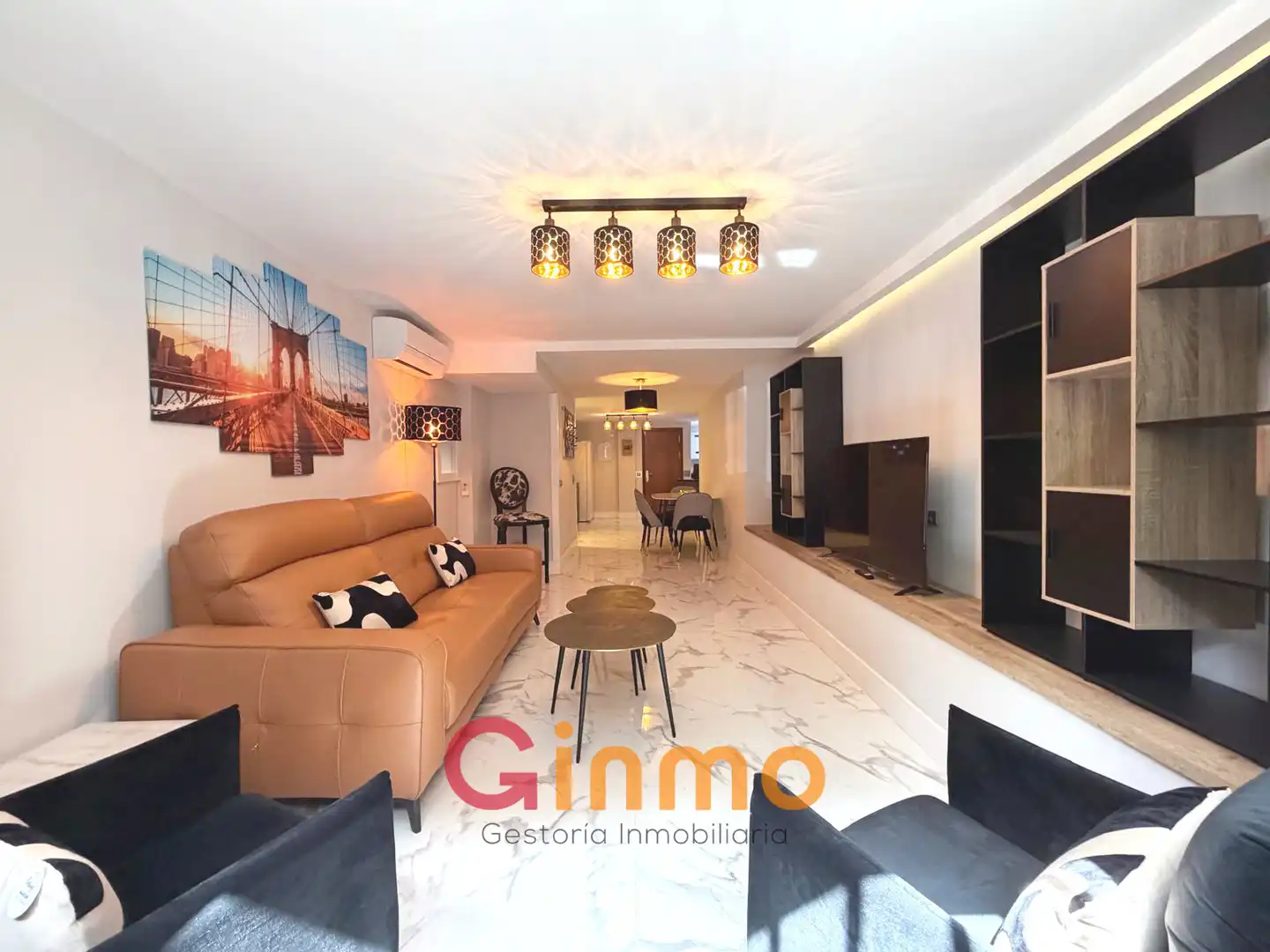 Living room of Flat for rent in Madrid  with Air Conditioner, Heating and Furnished