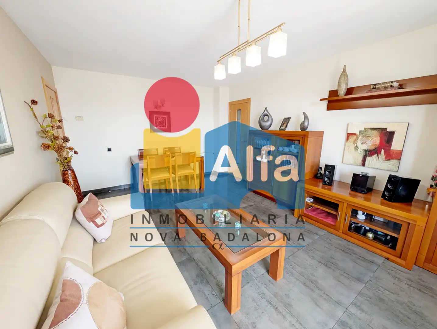 Sala de estar de Piso en venta en Badalona con Aire acondicionado, Calefacción y Jardín privado