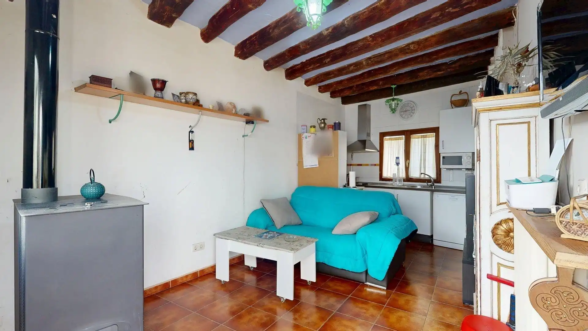 Sala de estar de Casa o chalet en venta en Ejea de los Caballeros con Calefacción y Terraza