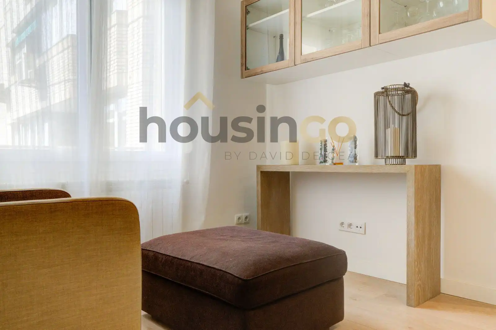 Wohnzimmer von Wohnung zur Miete in Madrid mit Klimaanlage, Heizung und Parkett