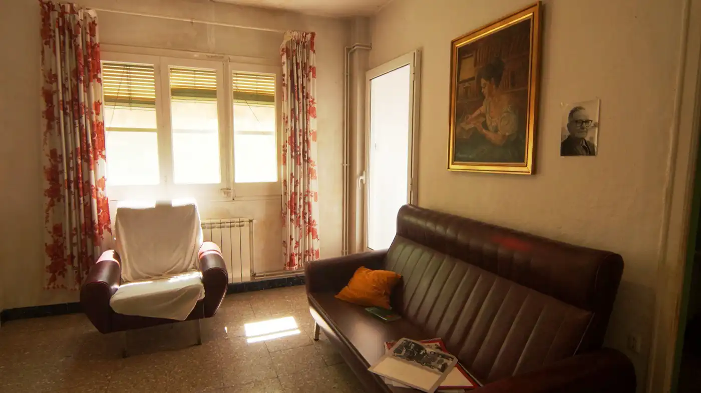 Sala d'estar de Casa adosada en venda en Móra la Nova amb Calefacció, Terrassa i Moblat