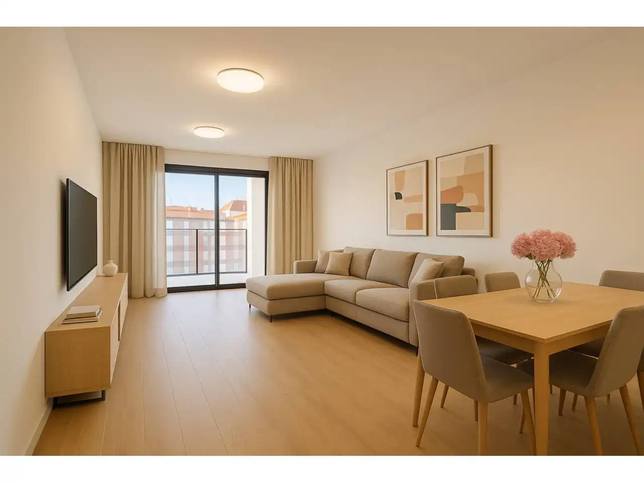 Sala de estar de Piso en venta en Granollers con Aire acondicionado, Calefacción y Parquet