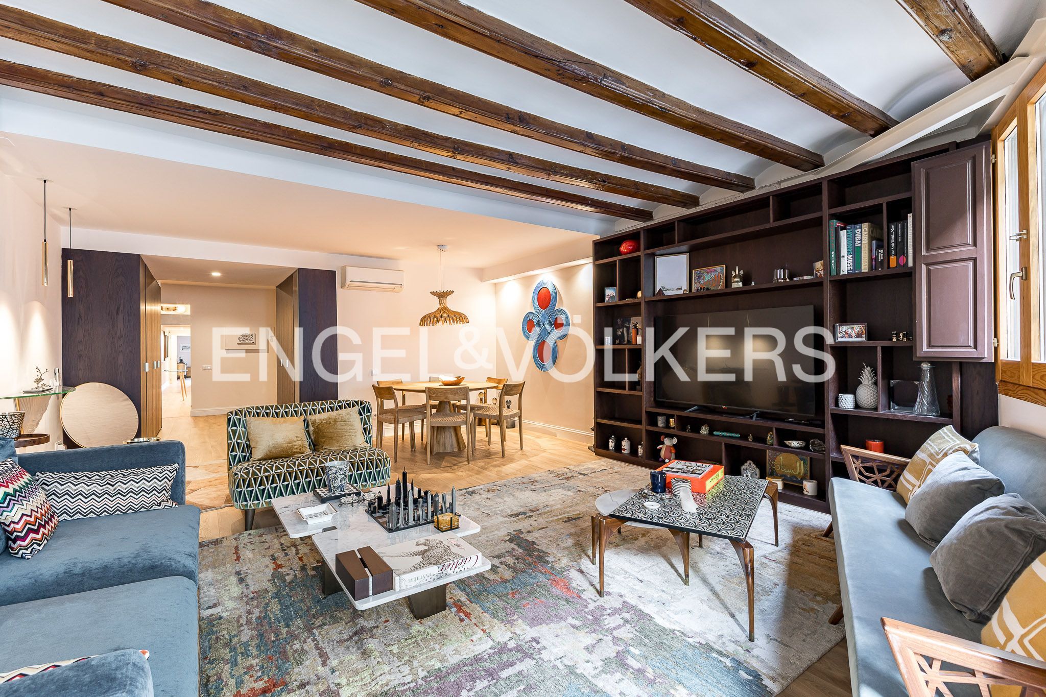 Sala d'estar de Pis en venda en  Barcelona Capital amb Aire condicionat, Calefacció i Parquet