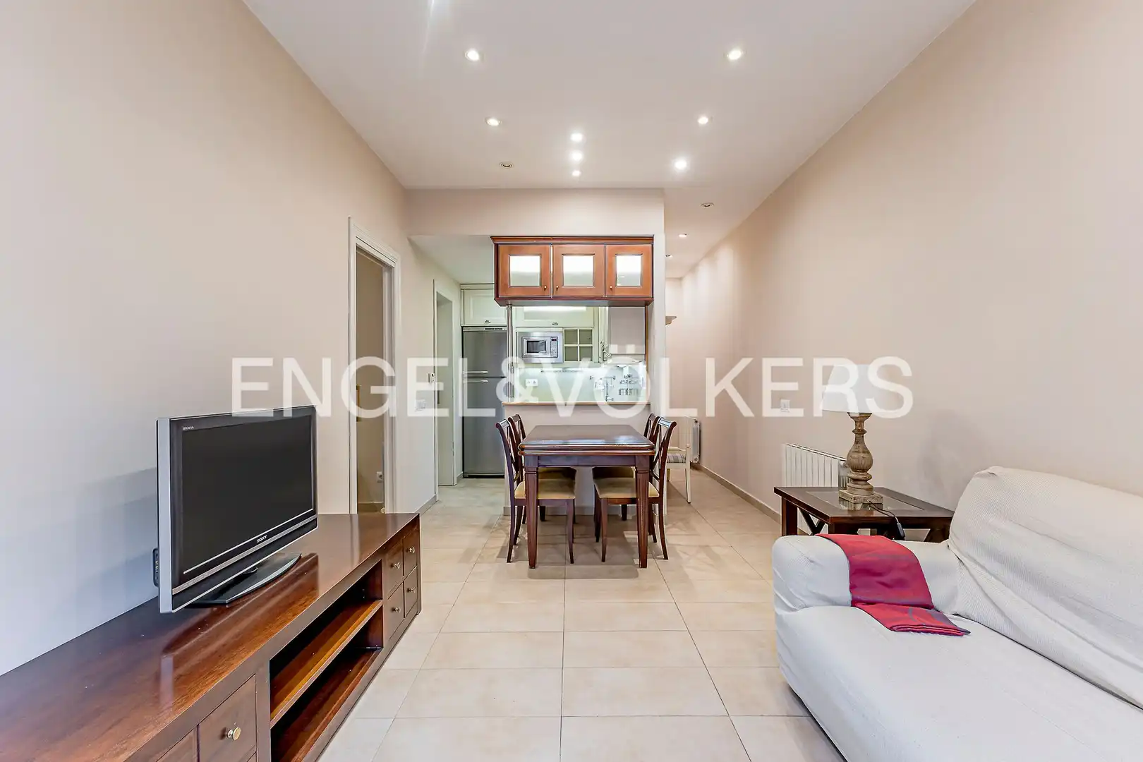 Sala de estar de Piso de alquiler en Barcelona con Aire acondicionado, Calefacción y Amueblado
